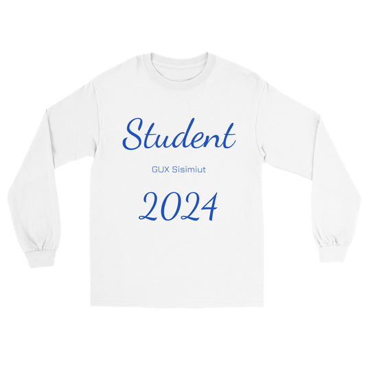 Student 2024 Klassisk Trøje - Blå Tekst