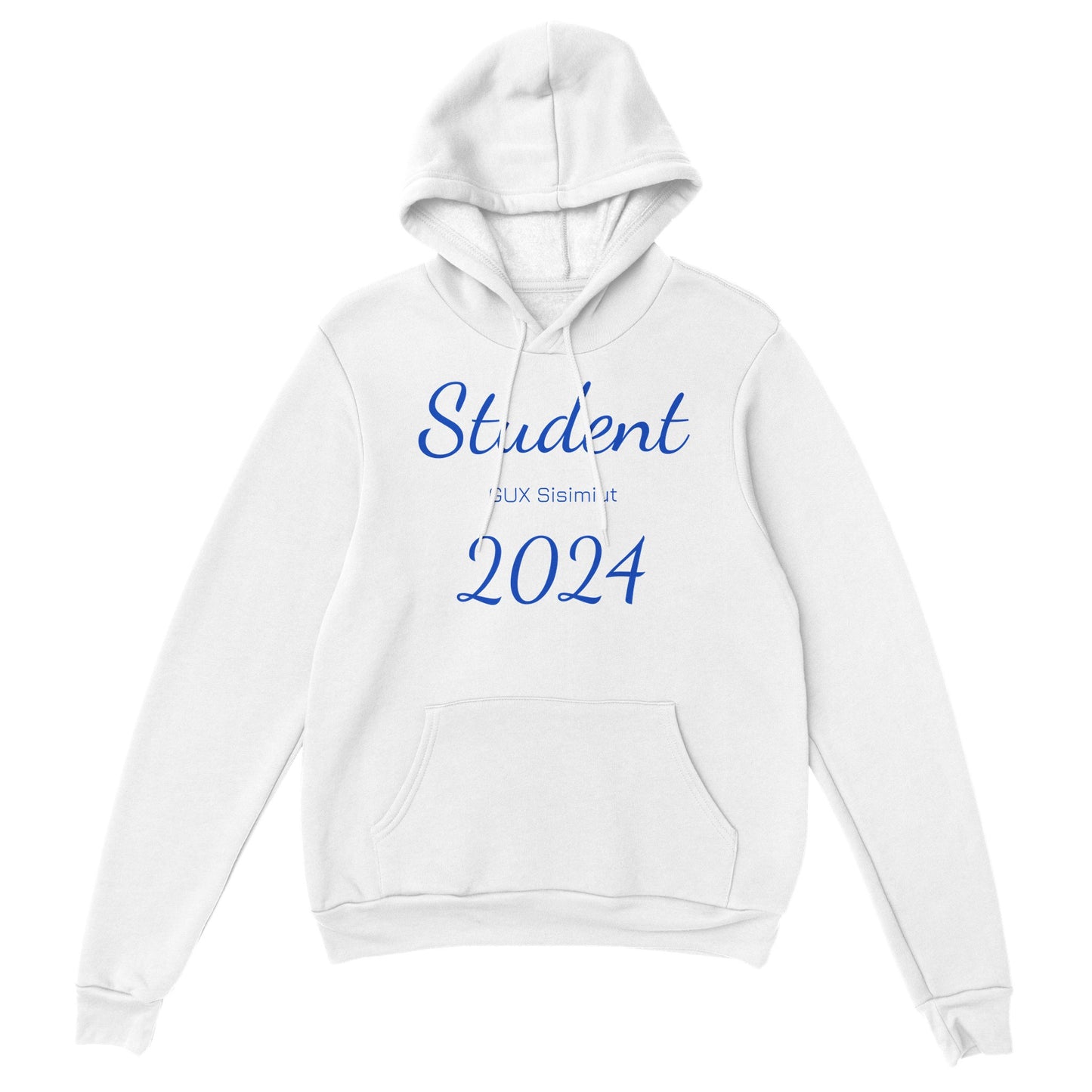 Student 2024 Klassisk Hoodie - Blå Tekst