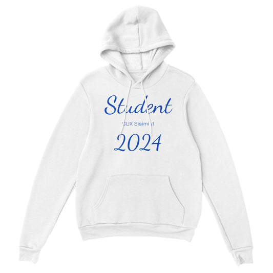 Student 2024 Klassisk Hoodie - Blå Tekst
